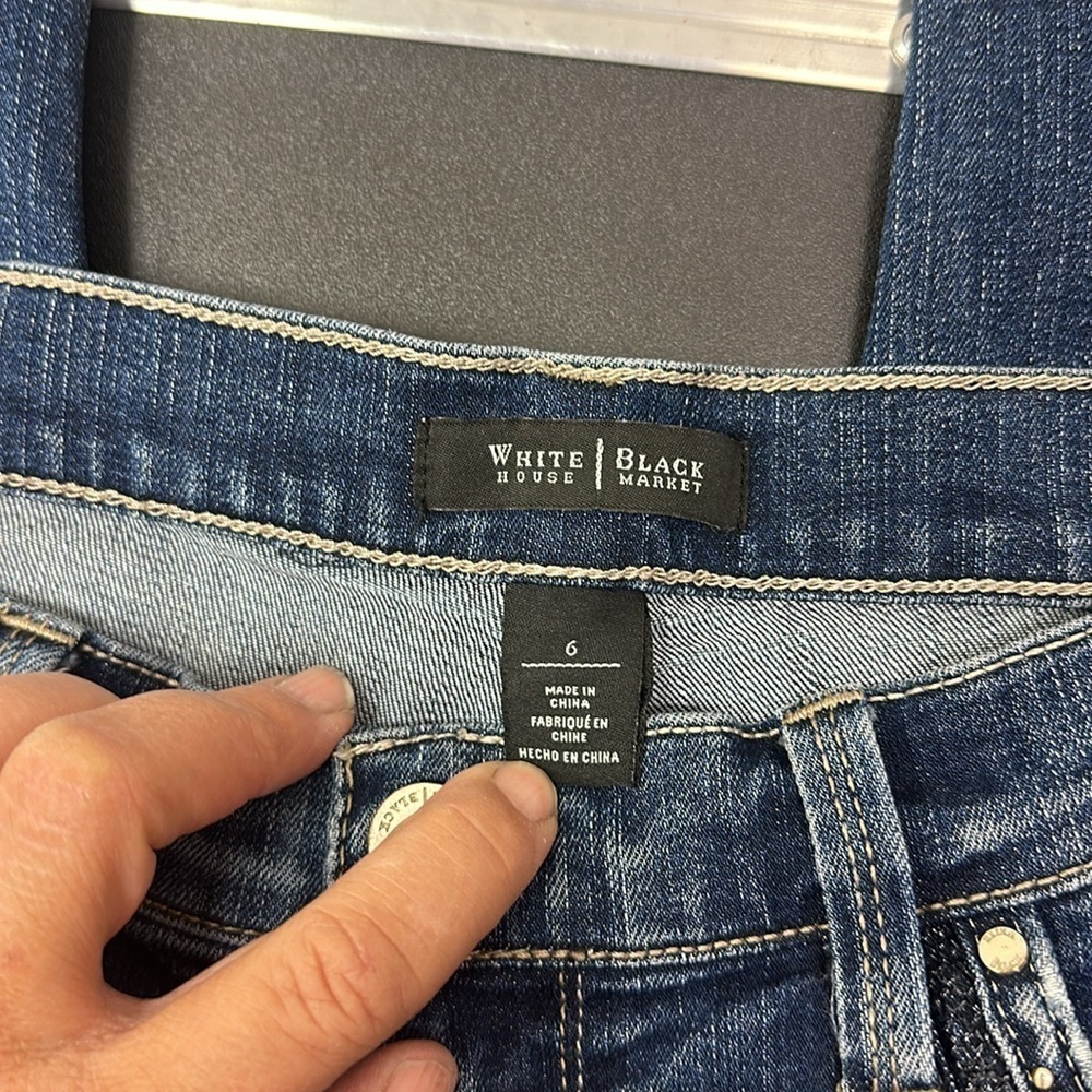 White House Black Market Blue Skinny Jeans - Picture 3 of 10
